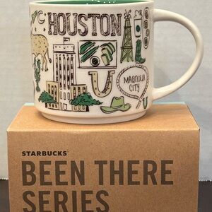 Starbucks Houston Been There Series White Mug with Green Accents